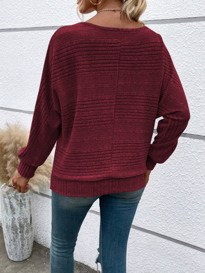 Round Neck Long Sleeve Top