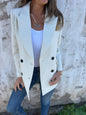 Collared Neck Long Sleeve Blazer