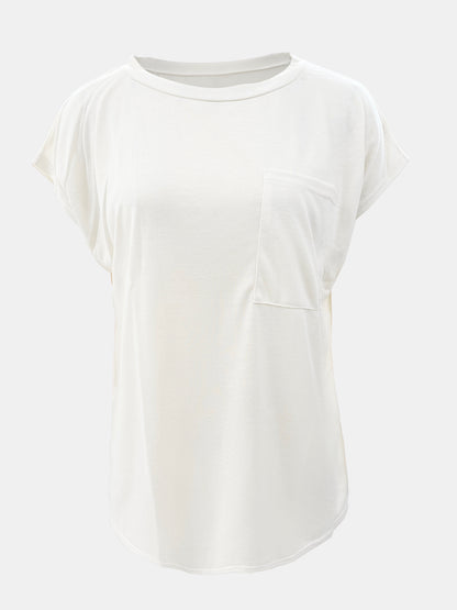 Round Neck Cap Sleeve T-Shirt