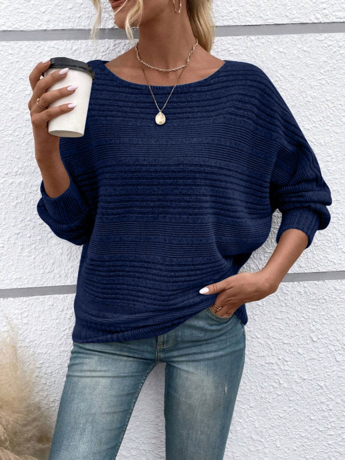 Round Neck Long Sleeve Top