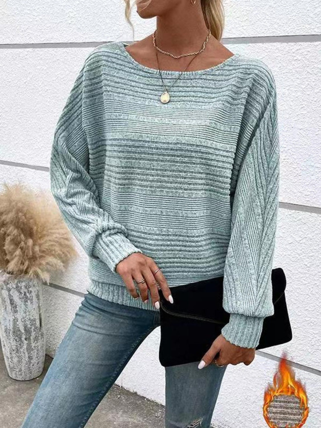 Round Neck Long Sleeve Top