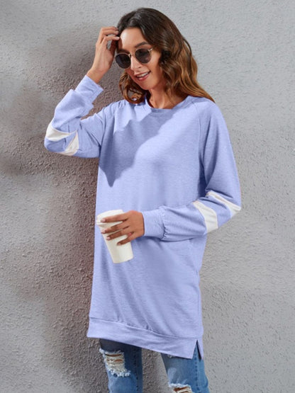 Striped Round Neck Long Sleeve T-Shirt