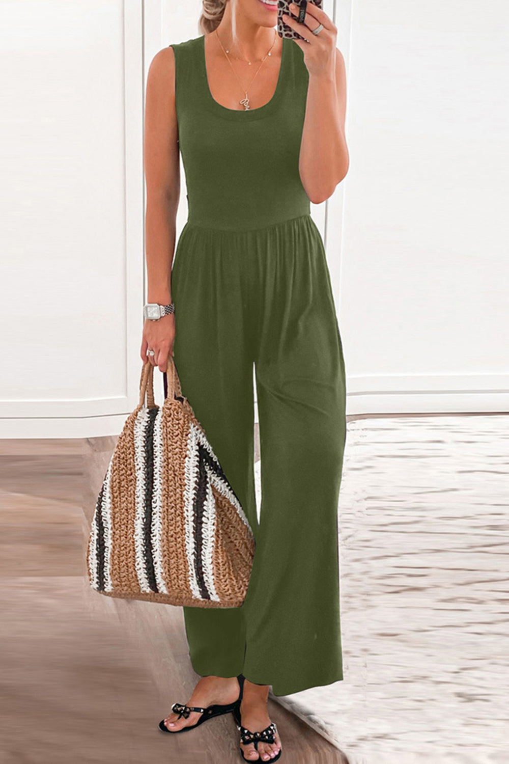 Essential Wide Strap Jumpsuit