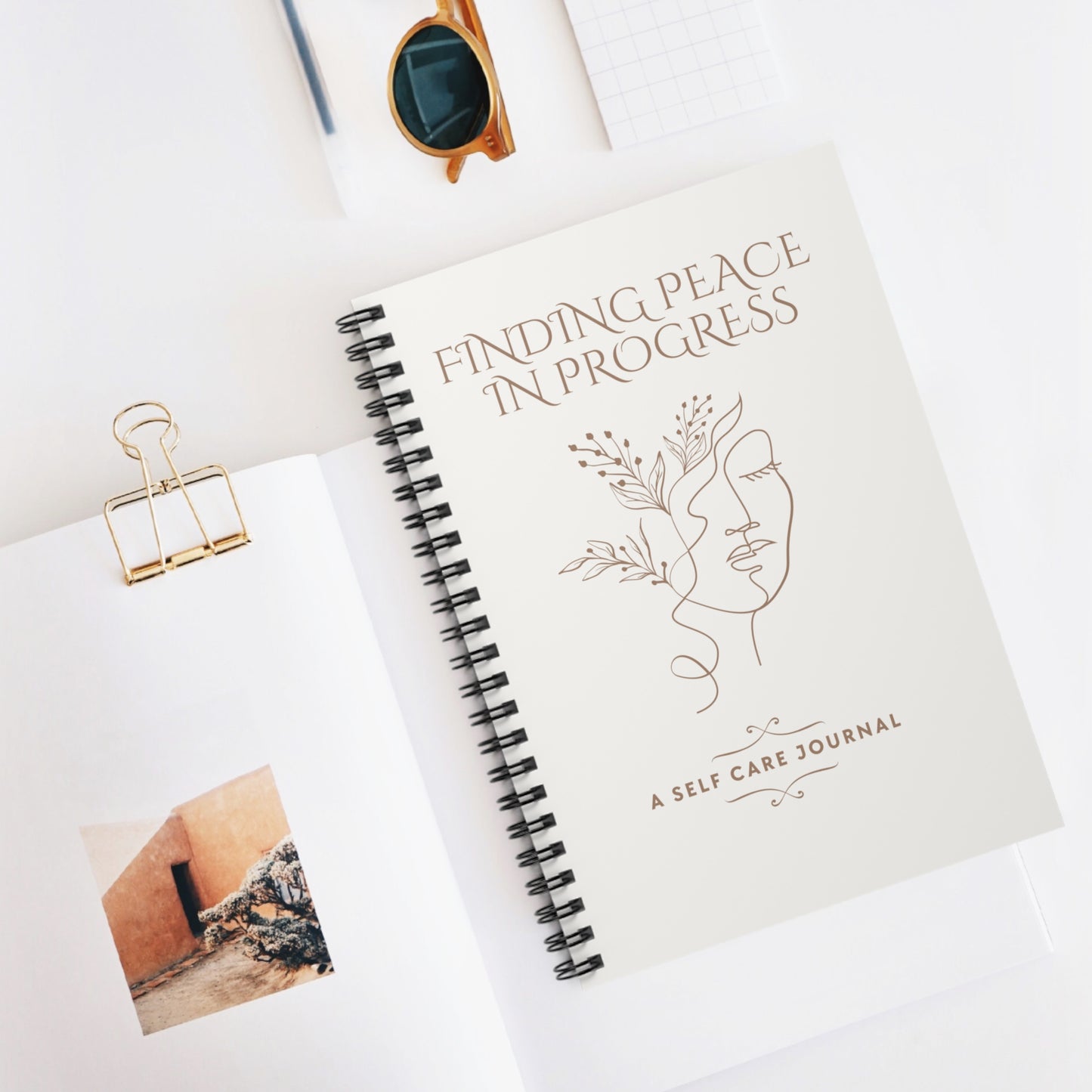 Finding Peace in Progress Spiral Notebook - Ruled Line