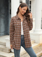 Plaid Button Up Pocketed Shirt