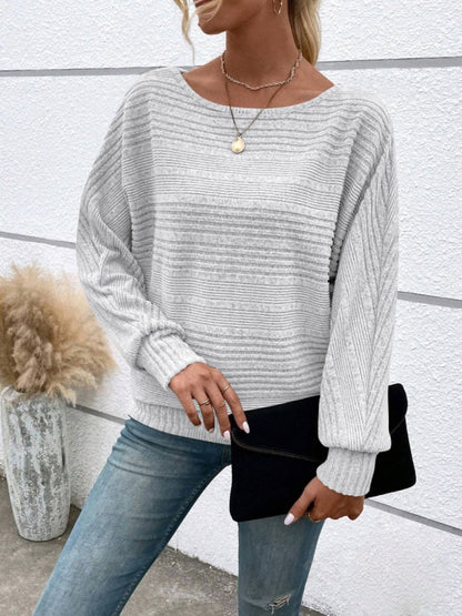 Round Neck Long Sleeve Top