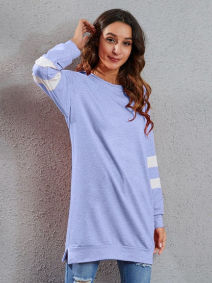 Striped Round Neck Long Sleeve T-Shirt